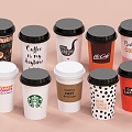 Milk Tea Coffee Beverage Paper Cup Beverage Cup Tea Cup 3d model