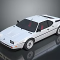 Classic White Sports Car With Red Interior Sleek Design And Black Wheels