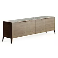 Modern Minimalist Wooden Chest of Drawers With Drawers Cabinets And Slim Legs Design