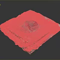 Rough Textured Square Ground Component With Holes And Stone Fragments