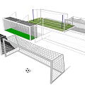 Sports Equipment Including Various Soccer Goals With Net And Training Designs