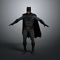 Batman Themed Superhero Costume With Cape Mask And Gray Utility Belt