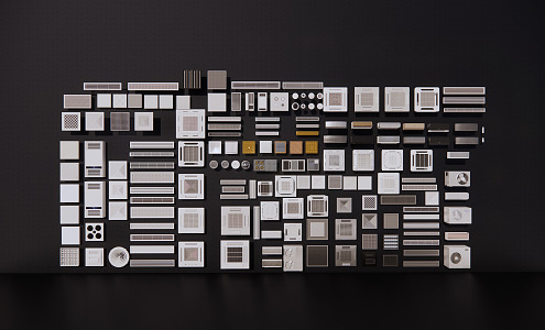 Modern air outlet air conditioner air conditioner outlet vertical air conditioner hanging air conditioner central air conditioner external air conditioner air conditioner combination 3d model