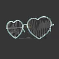 Pink Heart Shaped Sunglasses With Glossy Frame And Tinted Lenses