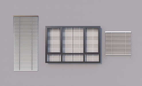 Modern blinds venetian blinds combination 3d model