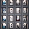 Modern Abstract Painting Hanging Picture Combination 3d model