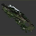 Natural Mountain Landscape With Lush Green Vegetation Rocky Cliffs And Layered Terrain