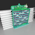 Green And White Wisdom Product Display Stand With Multiple Shelves And 100% Quality