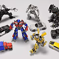 Modern Robot Toy Robot Cartoon Robot Transformers Toy Car 3d model