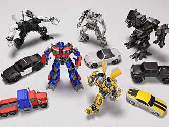 Modern Robot Toy Robot Cartoon Robot Transformers Toy Car 3d model