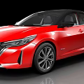 Red Modern Sedan With Sleek Body Black Roof And Alloy Wheels