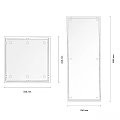 Sleek Modern Rectangular Mirror With Gold Metal Frame For Interior Decor Design 3d model