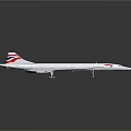 Sleek White Passenger Jet With Red And Blue Tail Livery And Supersonic Design