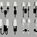 Wall lamp combination 3d model