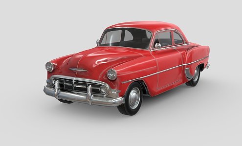 chevrolet two-door sports car 3d model