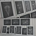 Vintage Aviation Blueprint Posters Framed Aircraft Design Prints For Wall Decor