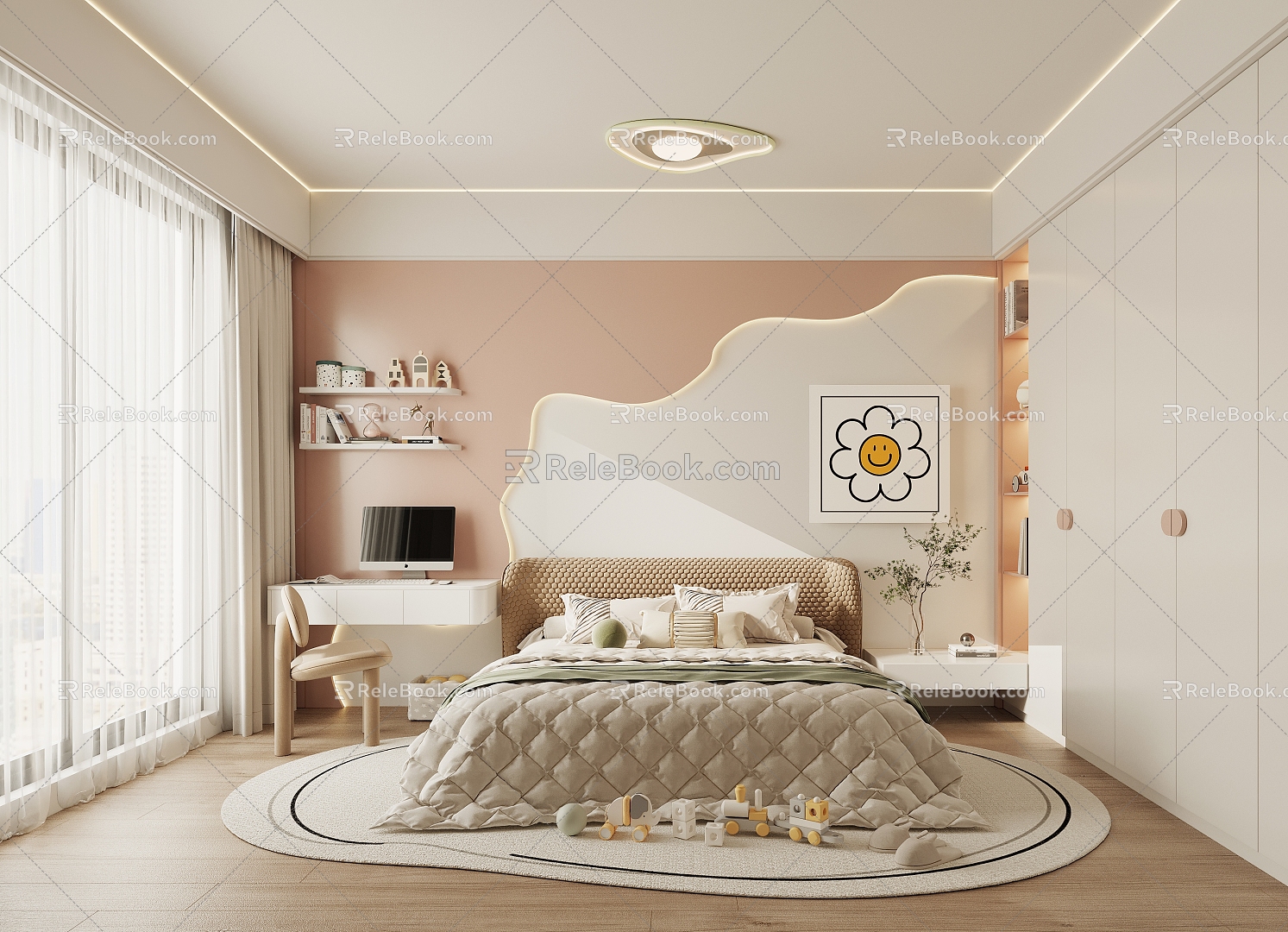 Modern Children's Room Children's Bedroom Princess Room Daughter Room 3d model