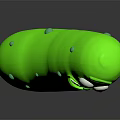 Green Anthropomorphic Pickle Cartoon Character With Funny Face And Eyes