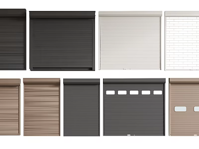 Various Roller Shutter Designs With Different Colors And Patterns For Home Use 3d model