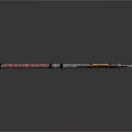 Decorative Battle Weapon With Serrated Axe Blade Red Yellow Accents And Spear Tip