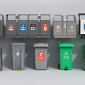 Modern trash can 3d model