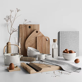 Nordic Kitchen Supplies Kitchen Supplies Combination 3d model