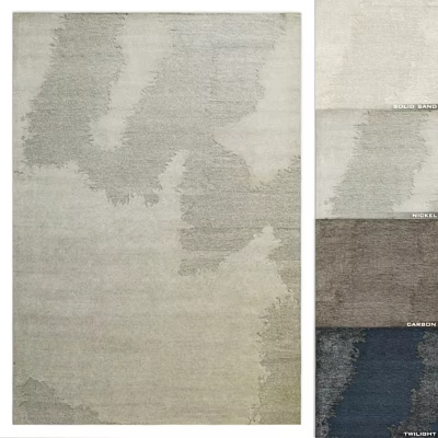 Square Rugs With Abstract Pattern In Neutral And Dark Tones Modern Design 3d model