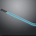 Futuristic Sci Fi Knife With Glowing Blue Blade And Textured Handle