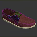 Comfortable Casual Boat Shoes Featuring Brown Upper Navy Blue Accents And White Sole