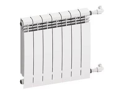 White Electric Radiator For Efficient Home Heating With Modern Design 3d model