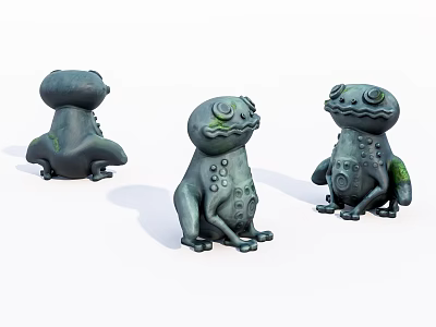 Cartoon animal frog ornaments 3d model
