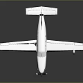 White Modern Passenger Airplane With Streamlined Body Wings Tail Fin And Windows Design