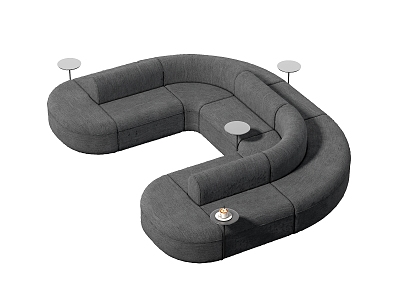 Modern U-shaped double-sided shaped sofa model