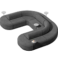 Modern U-shaped double-sided shaped sofa 3d model