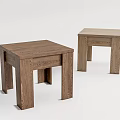 Modern Stool Log Ottoman 3d model
