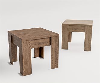 Modern Stool Log Ottoman 3d model