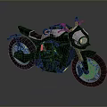 Modern Black and White Motorcycle With Streamlined Design Round Headlight And Alloy Wheels