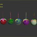 Home Furniture Decoration With Colorful Christmas Ball Ornaments In Five Colors