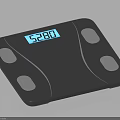 Black Digital Body Weight Scale Sports Fitness Equipment With Accurate Sensors And Clear