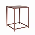Modern Square Side Table With Minimalist Design And Sturdy Brown Frame Structure 3d model