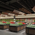 Modern Supermarket Supermarket Infield 3d model