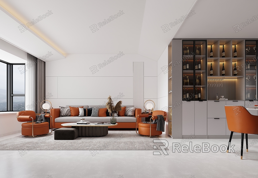 modern living room model