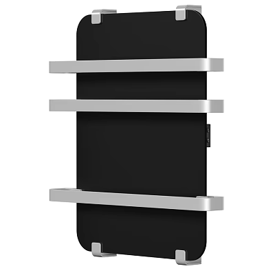 Modern Bathroom Accessories Wall Mounted Silver Metal Shelves For Storage 3d model