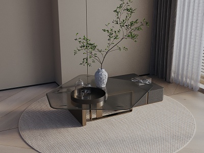 Modern coffee table model