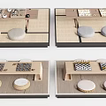 New Chinese Chess Table and Chair Chess Table Chess Go 3d model