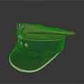 Vintage Style Brown Blue Brim Hat With Stars And Emblem Design
