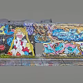Colorful Grafitti Wall With Street Art Figure And Artistic Decoration Design