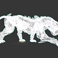 Red Mechanical Tiger 3D Model With Detailed Mechanical Structure And Futuristic Design