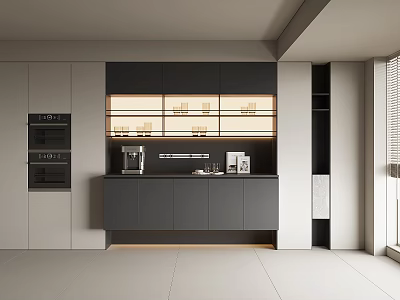 Modern Wine Cabinet Sideboard 3d model