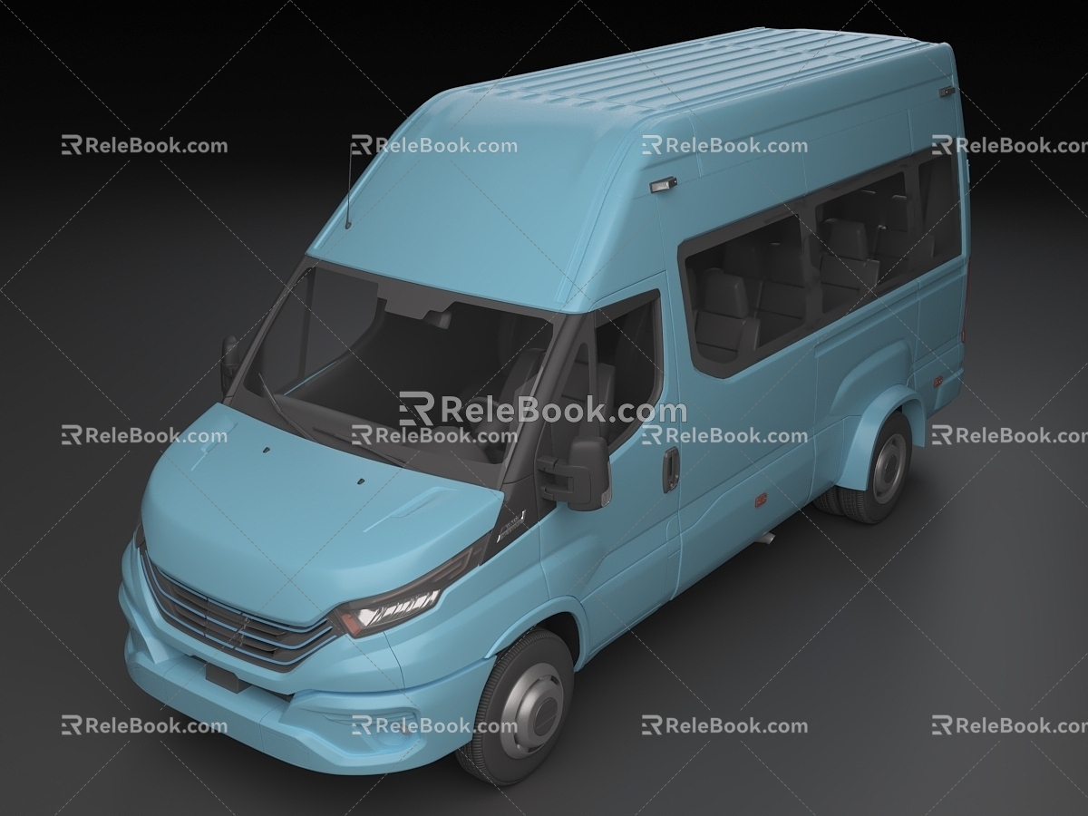 Van Bus Commercial Vehicle Truck 3d model